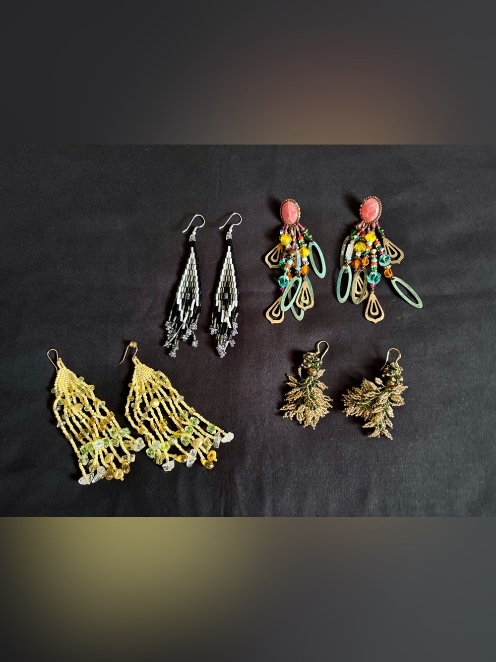 Handcrafted Beaded Boho Drop Earrings – Women Jewelry